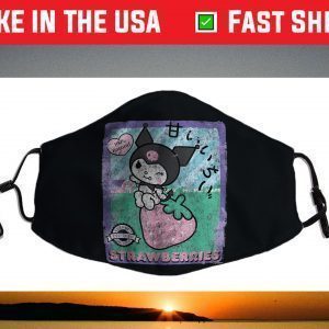 Kuromi Strawberry Picking Strawberries Farm Face Mask