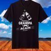 Mens Promoted To Grandpa Again Est 2021 Pregnant Mom T-Shirt