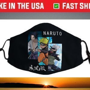 Naruto Shippuden 3 Panels and Kanji Face Mask