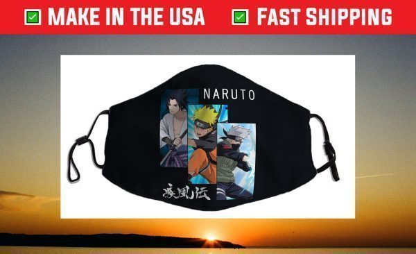 Naruto Shippuden 3 Panels and Kanji Face Mask