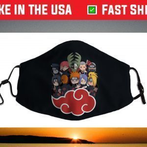 Naruto Shippuden Akasuki Group SD Face Mask