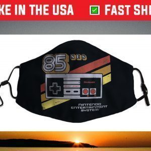 Nintendo NES Controller Retro Stripe 85 Graphic Face Mask