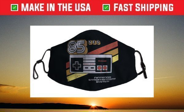 Nintendo NES Controller Retro Stripe 85 Graphic Face Mask