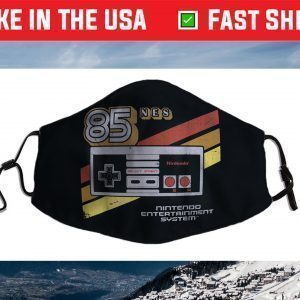 Nintendo NES Controller Retro Stripe 85 Graphic Face Mask