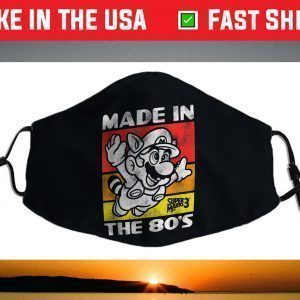 Nintendo Super Mario 3 Made In The 80's Retro Face Mask