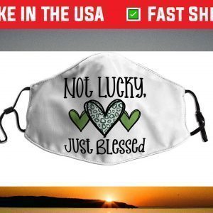 Not Lucky Just Blessed Cute St Patrick's Day Leopard Print Face Mask