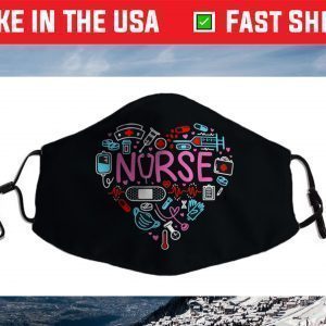 Nurse Love Nursing Student RN Life Thank You Face Mask