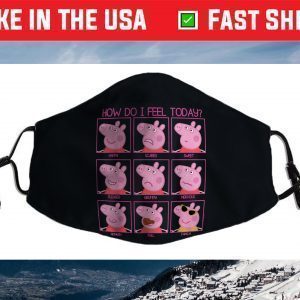 Peppa Pig How Do I Feel Today Face Mask