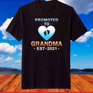 Promoted To Grandma 2021 Shirt-Proud New Grandma Mothers Day T-Shirt