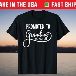 Promoted To Grandma Est. 2021 Cute First Time Gradnam 2021 T-Shirt