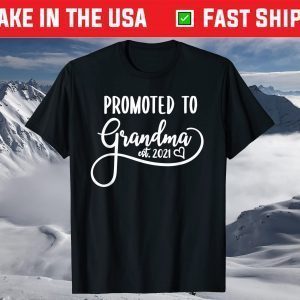 Promoted To Grandma Est. 2021 Cute First Time Gradnam 2021 T-Shirt