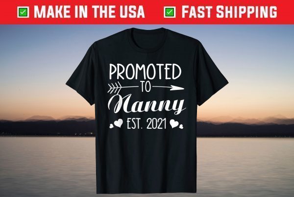 Promoted to Nanny est 2021 Tee Mothers Day T-ShirtPromoted to Nanny est 2021 Tee Mothers Day T-Shirt