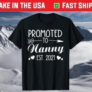 Promoted to Nanny est 2021 Tee Mothers Day T-Shirt