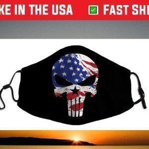 Punisher Skull American Flag Face Mask