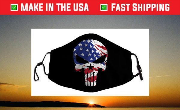 Punisher Skull American Flag Face Mask