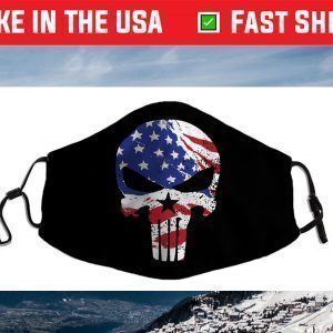 Punisher Skull American Flag Face Mask