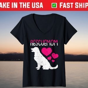 Rescue Mom Labrador Doggie Adoption Dog Mama Mommy Mother T-Shirt