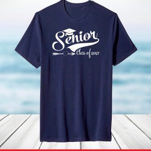Senior Class Of 2021 Graduate Heart Funny Graduation Grad T-Shirt