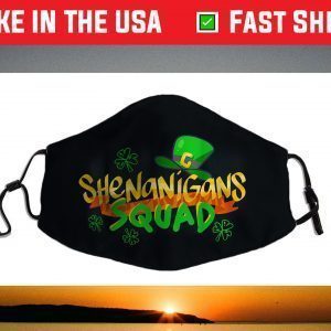 Shenanigans Squad Funny St. Patricks Day Matching Group Face Mask