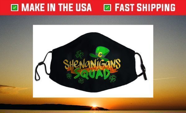 Shenanigans Squad Funny St. Patricks Day Matching Group Face Mask