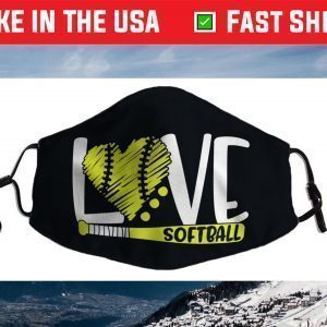 Softball Graphic Saying Face Mask