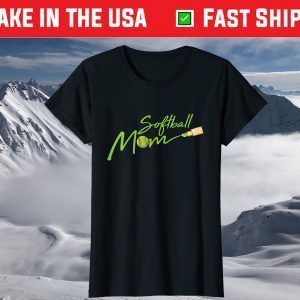 Softball Mom Cool Sport Fan Player Proud Mama Mommy Mother T-Shirt
