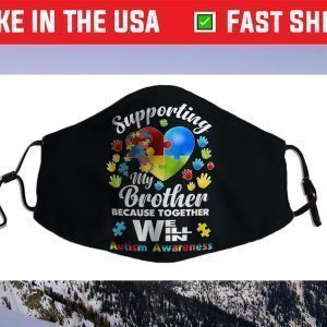 Supporting My Brother Puzzle Autism Awareness Month Face Mask