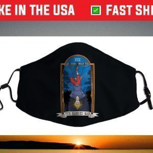 The Hanged Man Tarot Card XII Occult Tarot Card Reader Face Mask