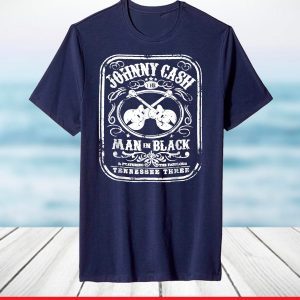 The Man In Black - Johnny Arts Cash Essential Distressed T-Shirt