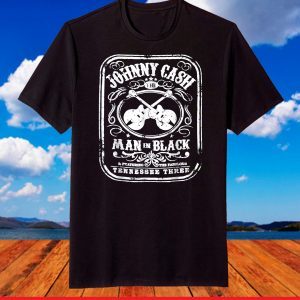 The Man In Black - Johnny Arts Cash Essential Distressed T-Shirt