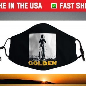 The Man Stand Beach With Golden Styles Face Mask