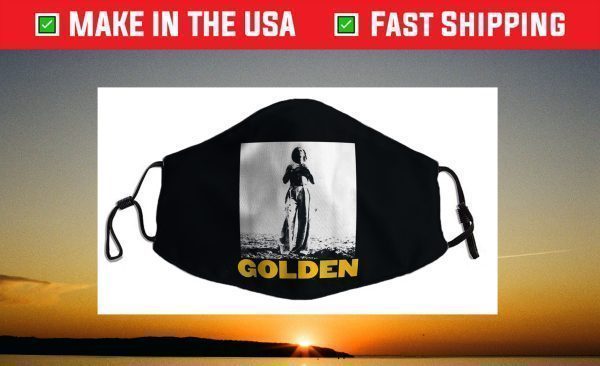 The Man Stand Beach With Golden Styles Face Mask
