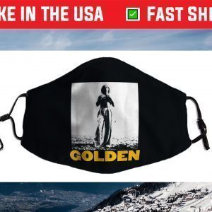 The Man Stand Beach With Golden Styles Face Mask