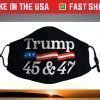 Trump 45 and 47 Face Mask
