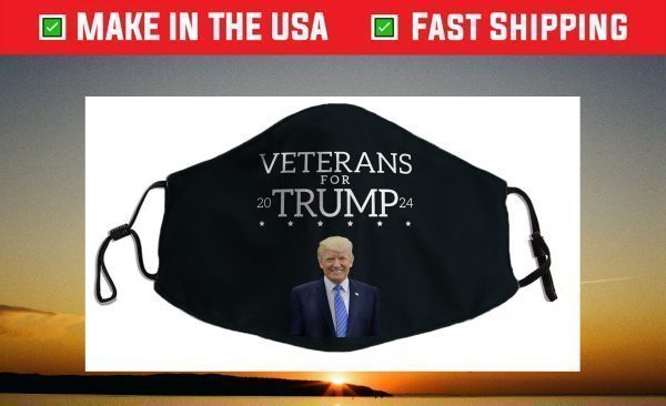 Veterans For Trump 2024 Conservative Republican Trump 2024 Face Mask