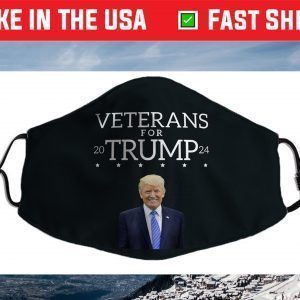 Veterans For Trump 2024 Conservative Republican Trump 2024 Face Mask