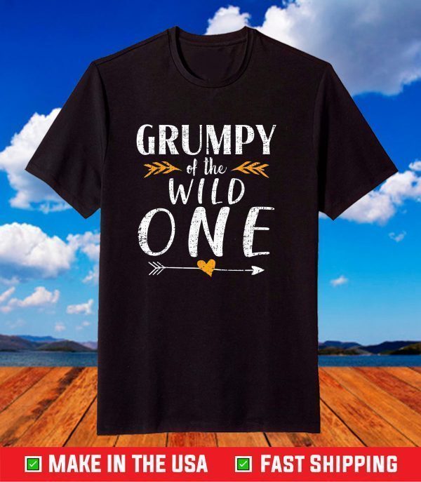 Vintage Grumpy Of The Wild One Funny Birthday 1st T-Shirt