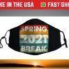 Vintage Spring Break 2021 School Family Beach Vacations Face Mask