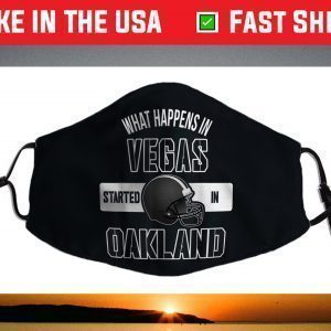 What happens in Vegas Started In Oakland Perfect Sporty Face Mask