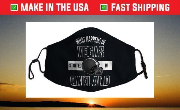 What happens in Vegas Started In Oakland Perfect Sporty Face Mask