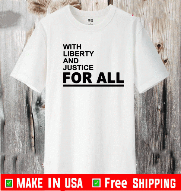 WITH LIBERTY AND JUSTICE FOR ALL TEE SHIRTS - BROOKLYN NETS