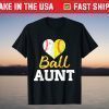 Baseball Softball Ball Heart Aunt T-Shirt