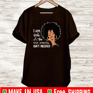 Black Queen Lady Curly Natural Afro African American Ladies T-Shirt