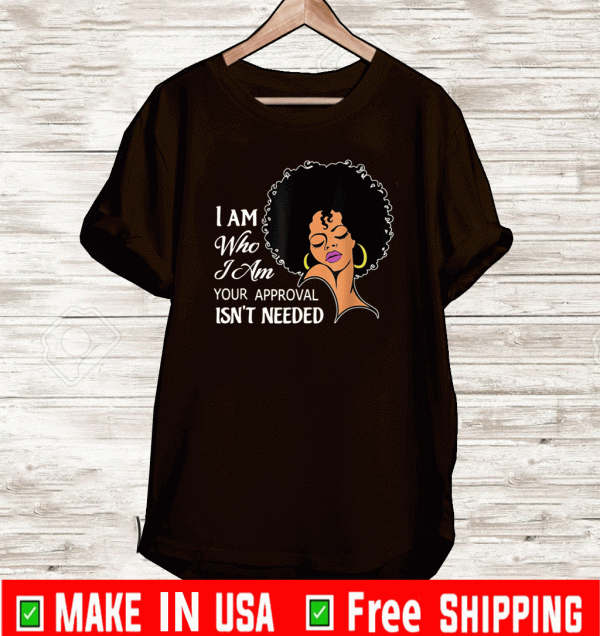 Black Queen Lady Curly Natural Afro African American Ladies T-Shirt