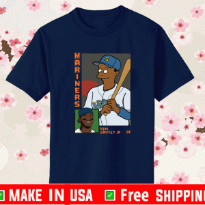 Brandon Walker Simpsons Mariners Ken Griffey JR Card Shirt