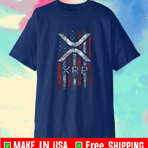 Crypto Currency - XRP Cryptocurrency - American Flag - XRP Shirt