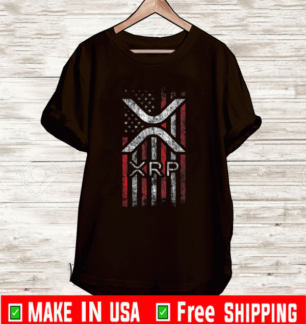 Crypto Currency - XRP Cryptocurrency - American Flag - XRP Shirt