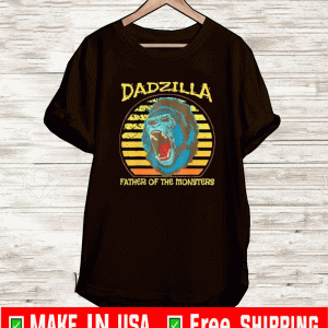 Dadzilla Retro Sunset Gorilla Father Of The Monsters shirt