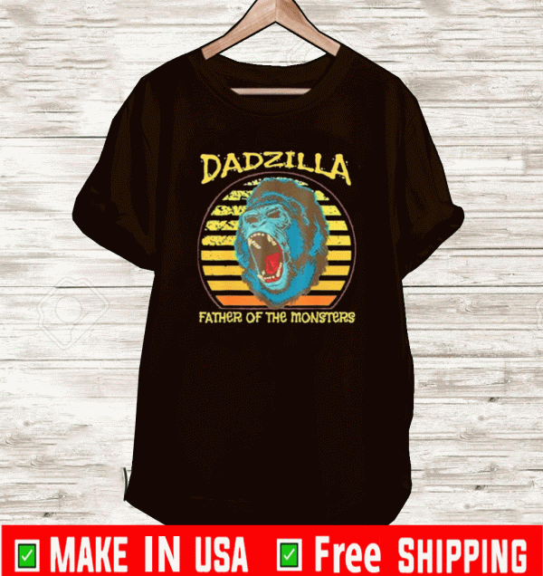 Dadzilla Retro Sunset Gorilla Father Of The Monsters shirt