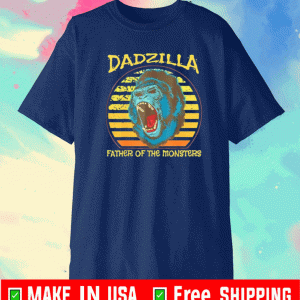 Dadzilla Retro Sunset Gorilla Father Of The Monsters shirt